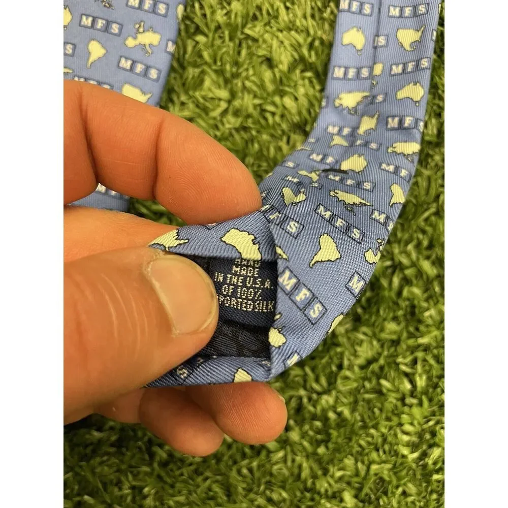 Vineyard Vines Blue MFS INVESTMENT MANAGEMENT USA SILK Tie HMA1420 Necktie Men‎